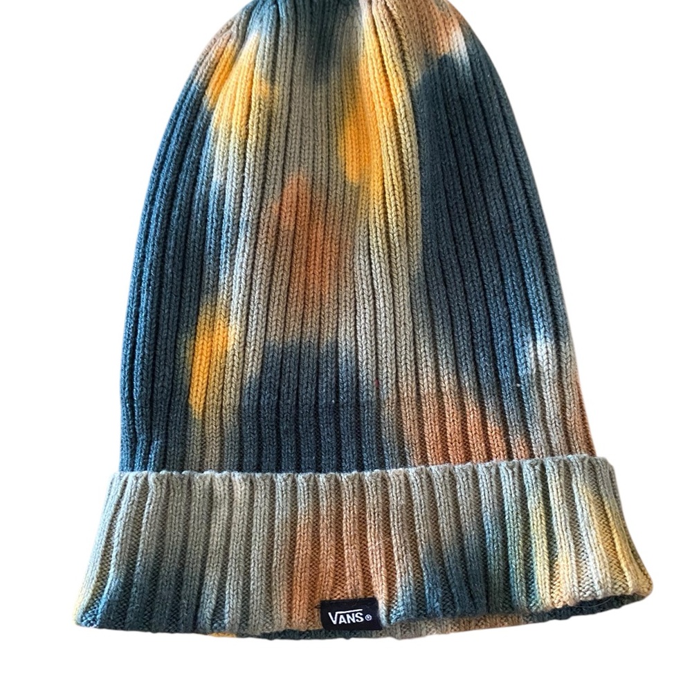 VANS Parkview Mens Cuff tie die green & gold Beanie - Picture 6 of 6
